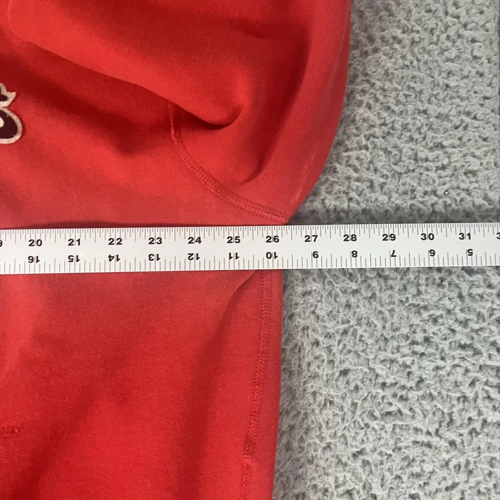 Polo Ralph‎ Lauren Hoodie Sweatshirt Mens XLT Tall Red Full Zip Polo Football